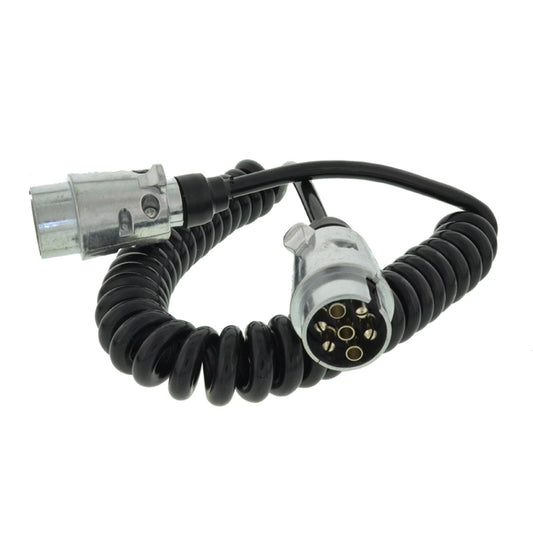 3,5m Spiralkabel Verbindungskabel 7-polig Metallstecker