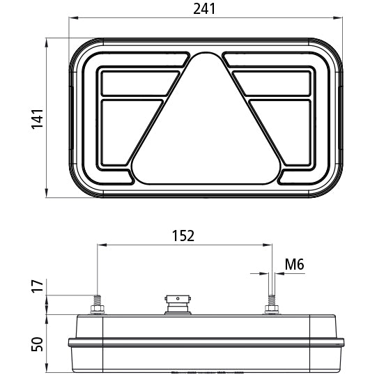 Aspöck MultiLED IV LED Rückleuchte links 5-pol. Bajonett 12/24V