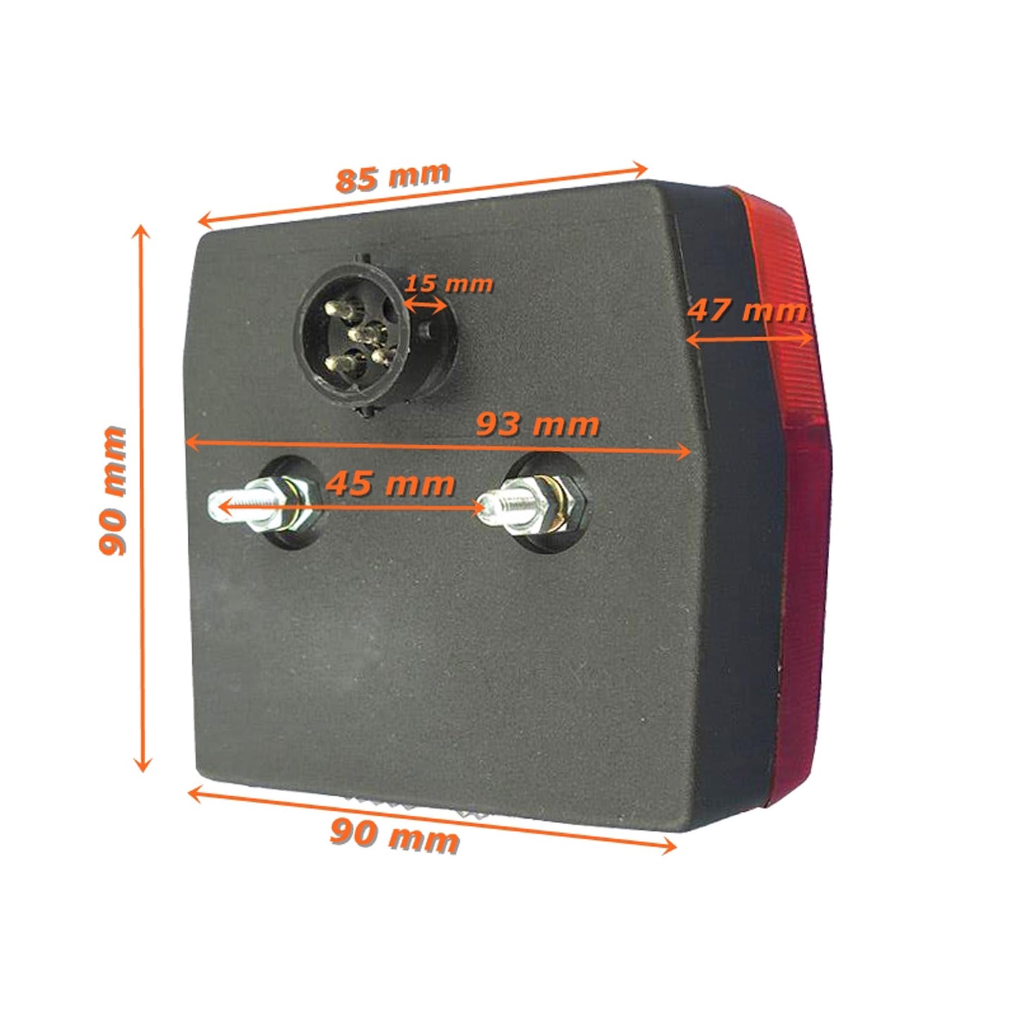 Aspöck Satz Minipoint Rückleuchte mit KZL - Li / Re 2 Stück + 4m Anschlußkabel 7-pol.