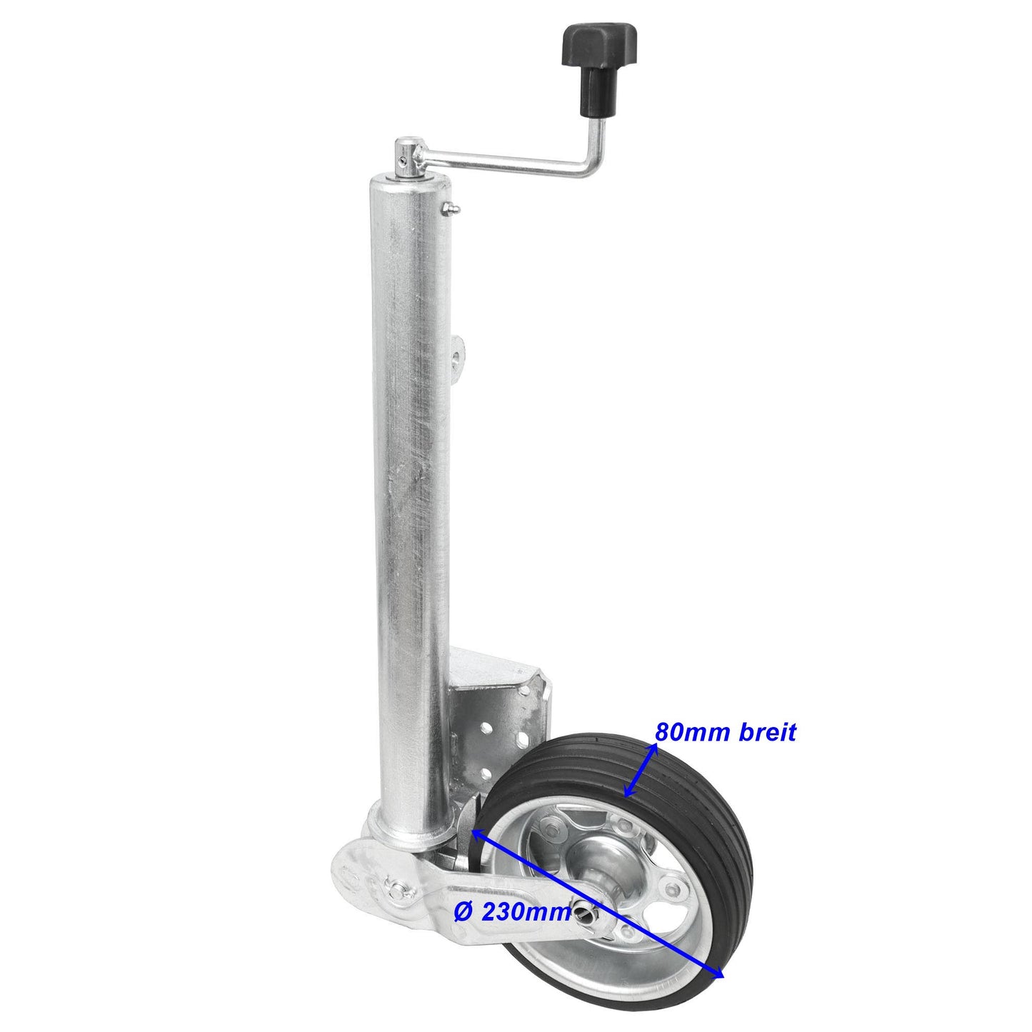 Stützrad 500KG TD60V-XL 230x80 extra Lang