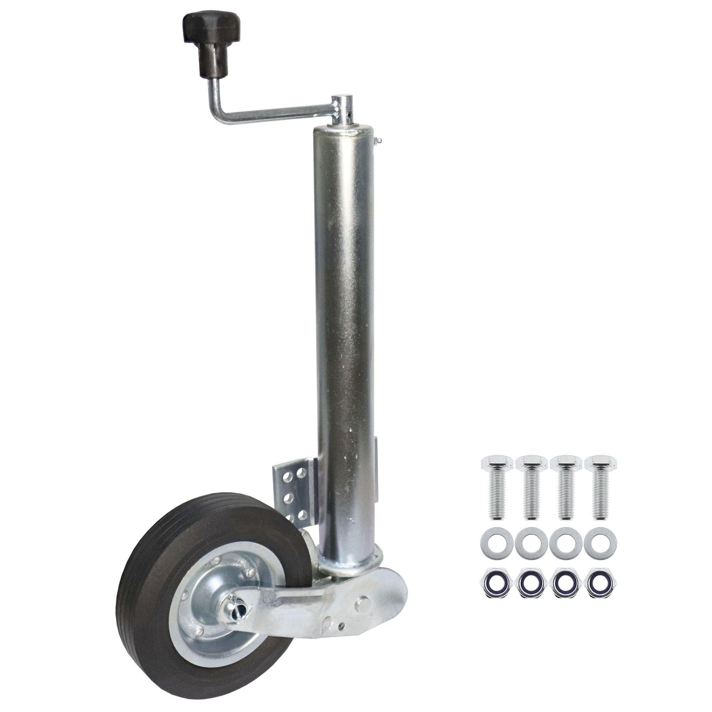 Anhänger Automatik Stützrad 400kg Flansch 0mm + Schraubensatz