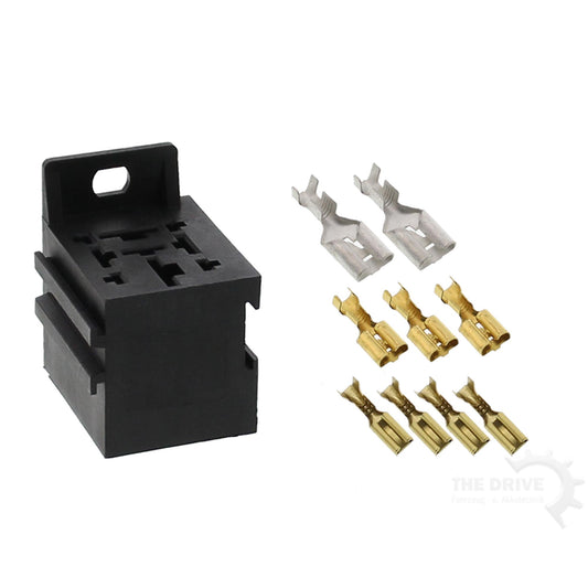 Relaisstecksockel-Satz inkl. 9 Flachsteckhülsen