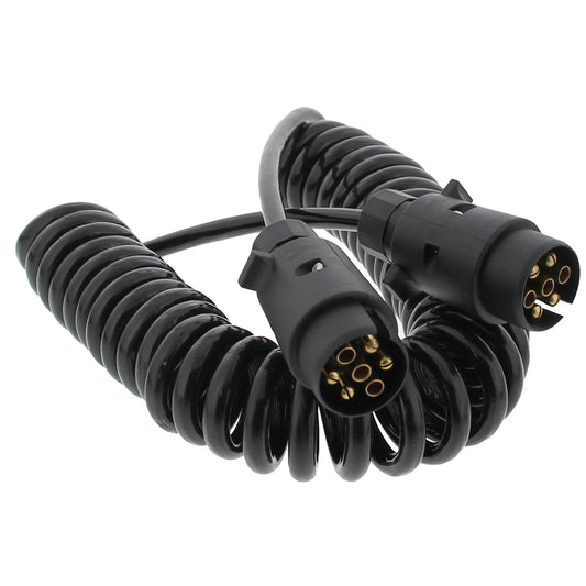 7-poliges Spiralkabel 5M mit 2x Stecker  PVC