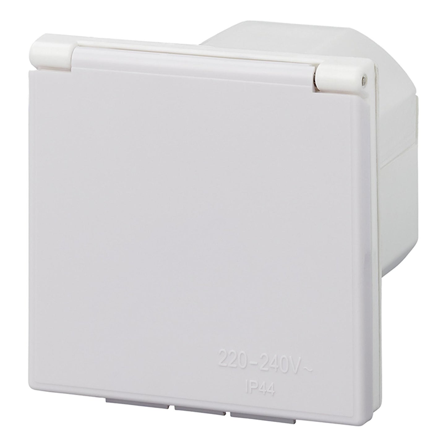 CEE-Einspeisestecker Einbau eckig weiss