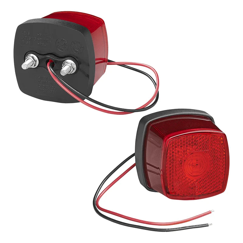 Positionsleuchte 12-24V Rot 61 x 61 mm LED