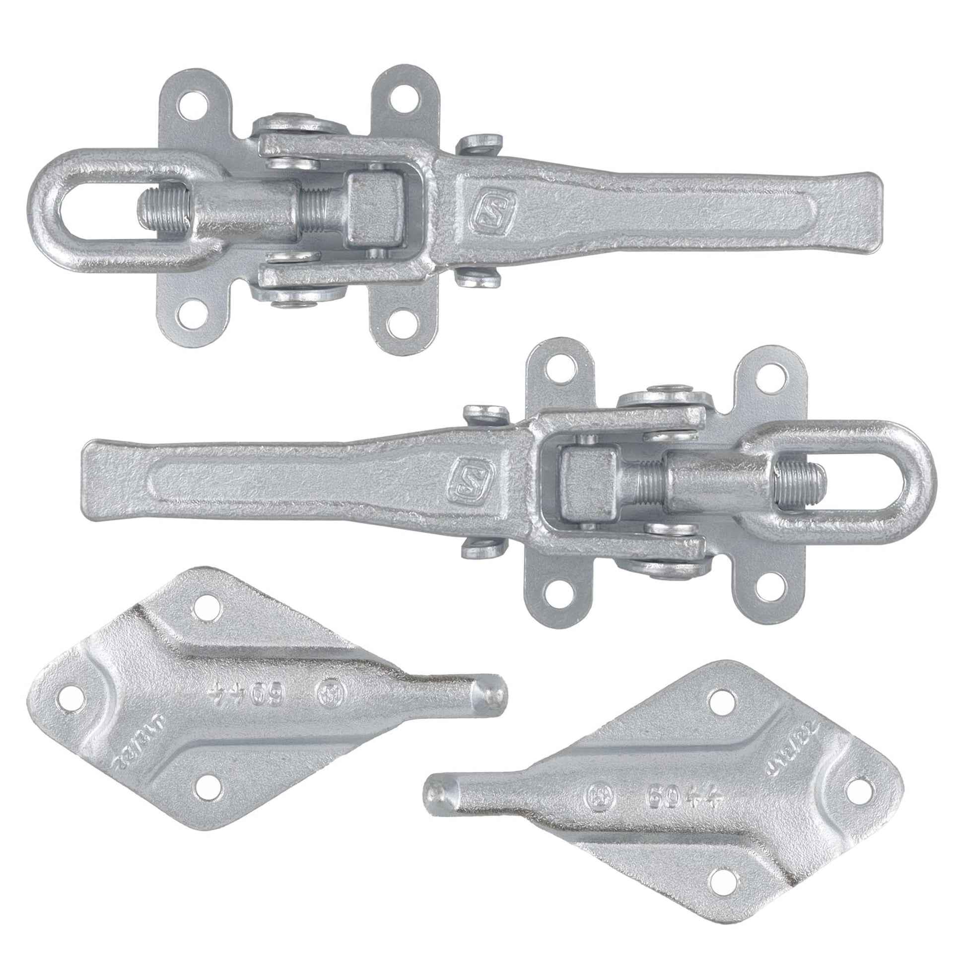 2x Exzenterverschluss 6043 verstellbar mit Gegenhalter 6044, Stahl verzinkt, zum Anschrauben - TMN - shop.de