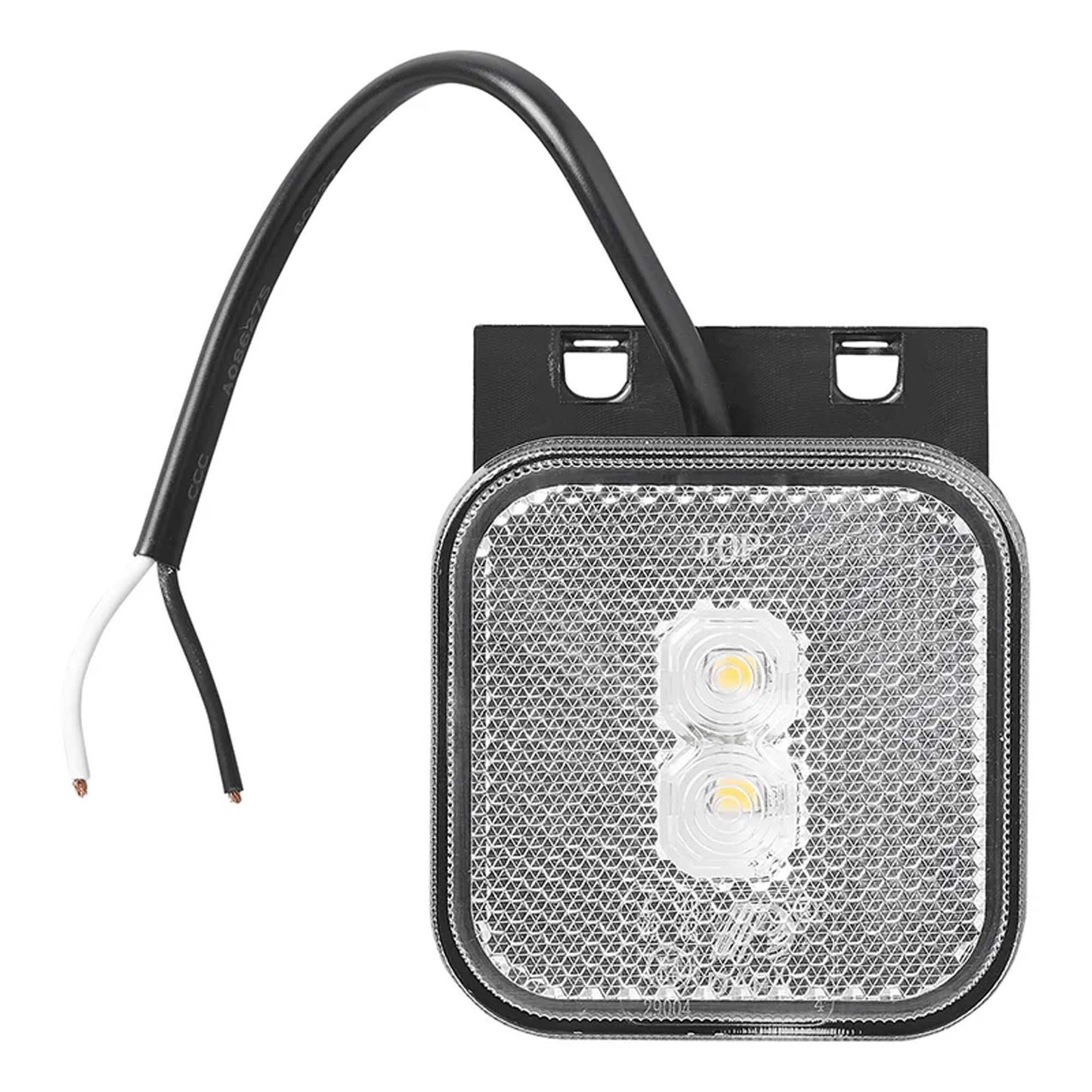 Positionsleuchte 12-24V Weiß 65 x 65 mm LED mit Halter