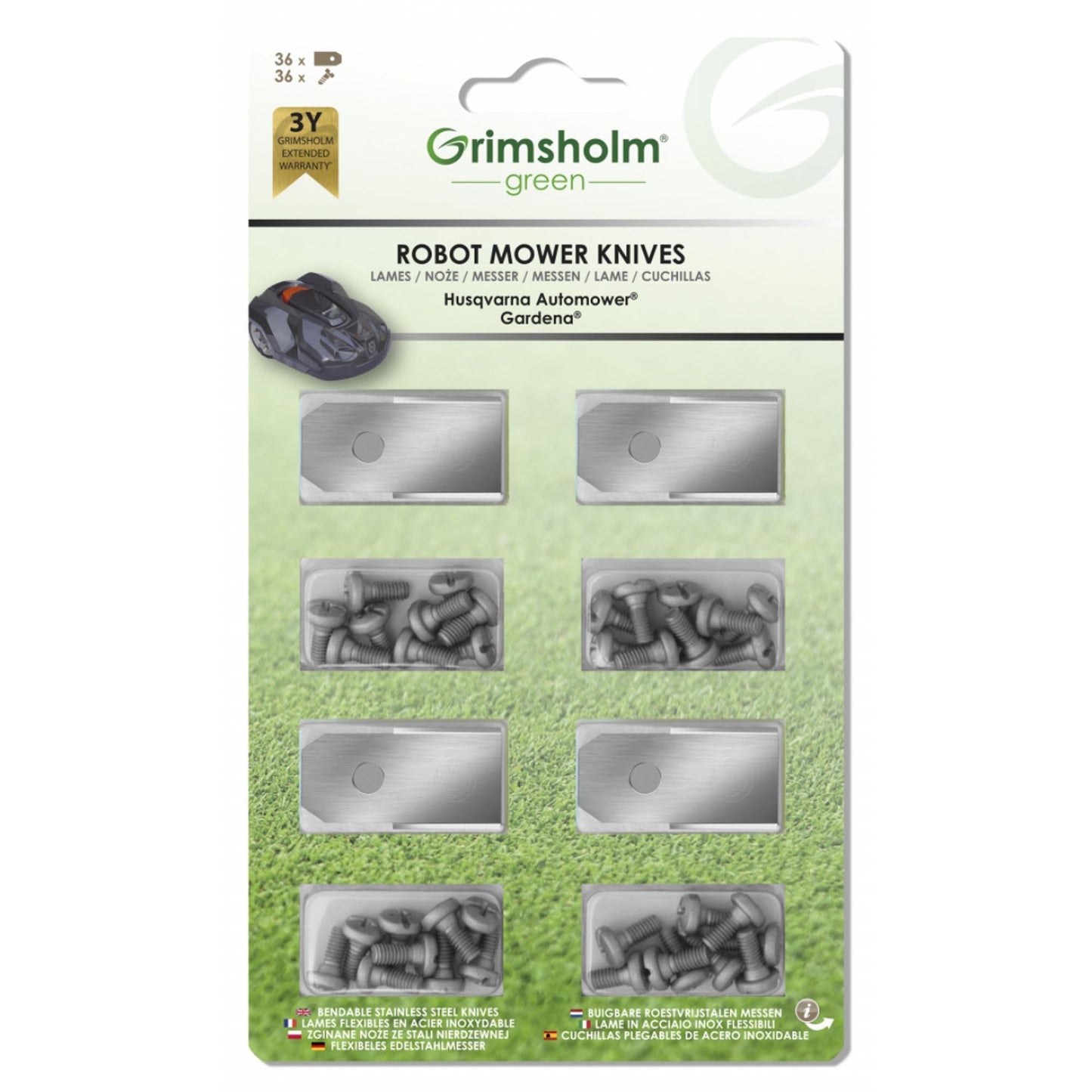 36x Edelstahl Messer für Automower und Gardena - TMN - shop.de