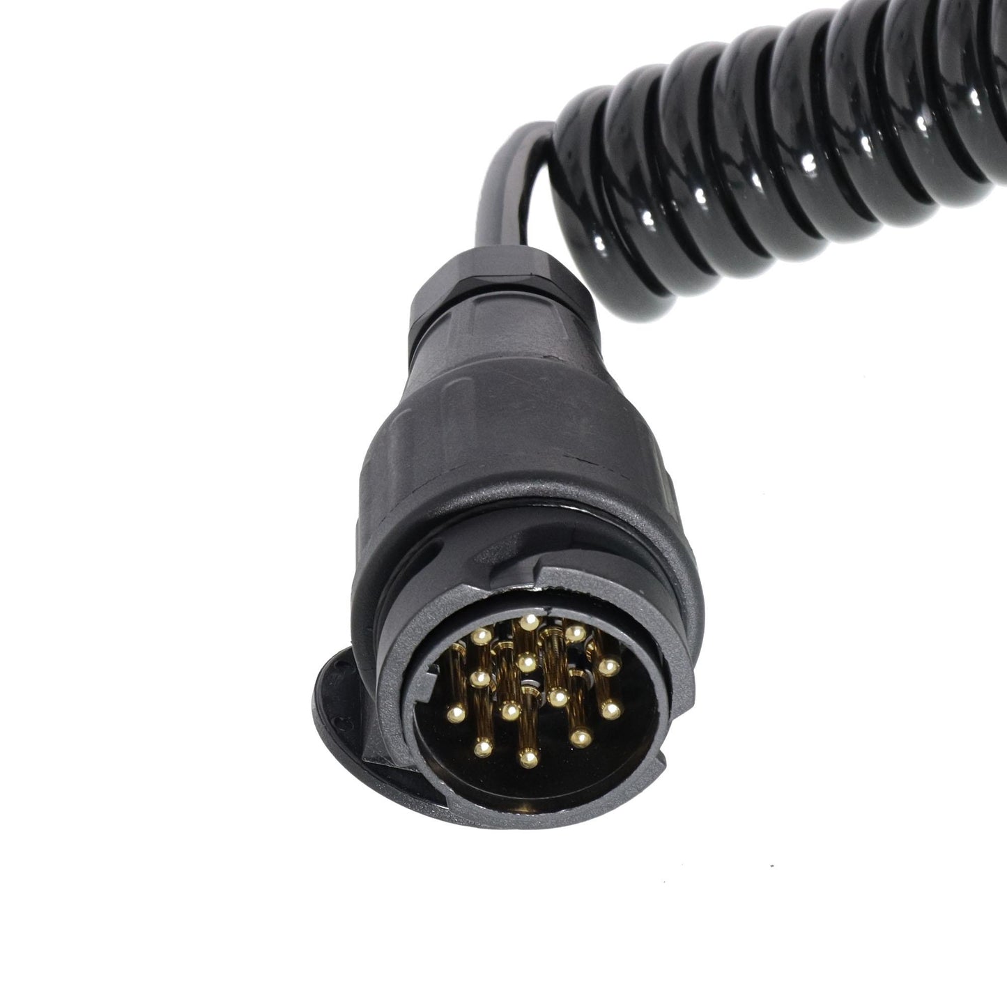 Anhänger Spiral-Verlängerungskabel Stecker/Dose 13-polig mit 13-adrigen Kabel