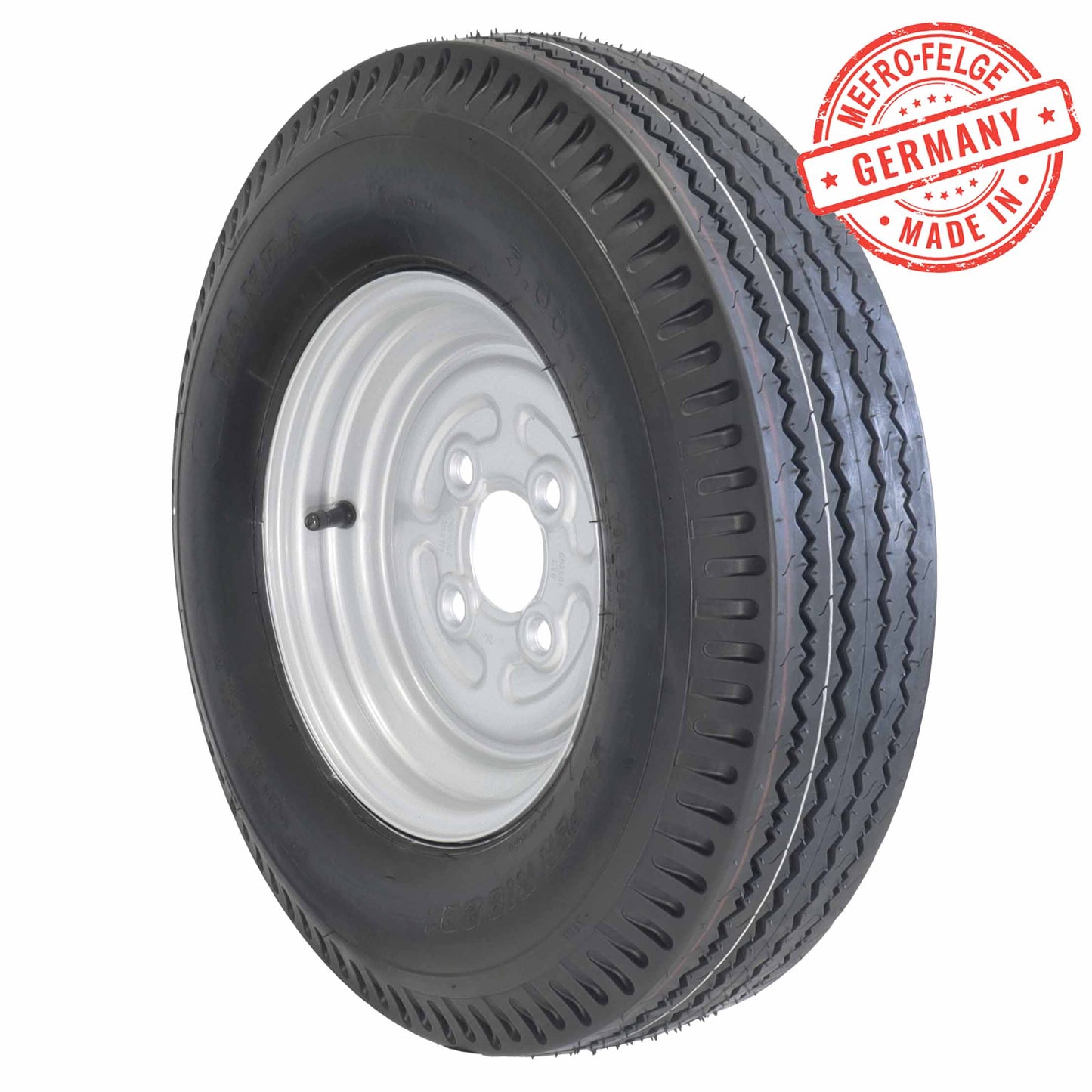 Komplettrad 5.00-10 79N TL M+S auf 3,50x10 Felge 4x100 ET0 / ML60