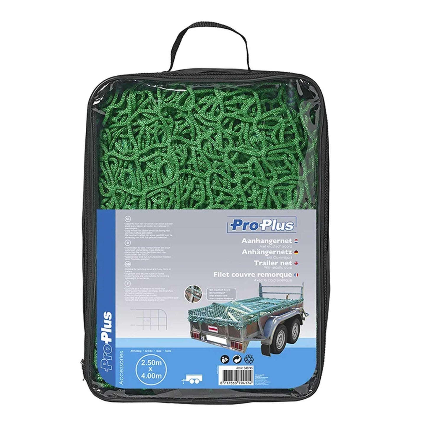 Anhängernetz 2,50x4,00M mit Gummiseil