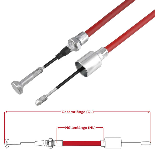 Bremsseil passend für AL-KO-Radbremse mit 26mm Glocke u. Nippel Longlife ab 97 (Länge wählbar)