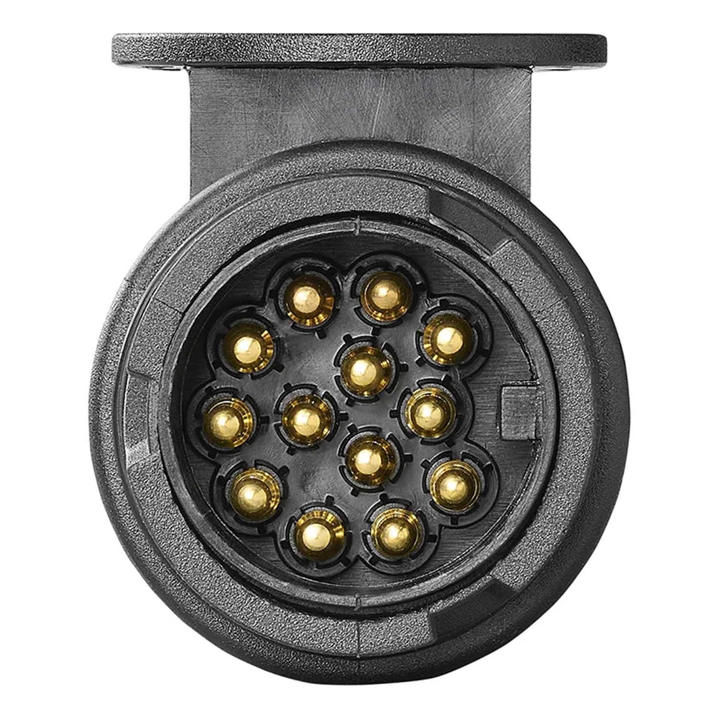 13-pol. Pkw Anhänger Stecker 12V mit 1 Loch Tülle