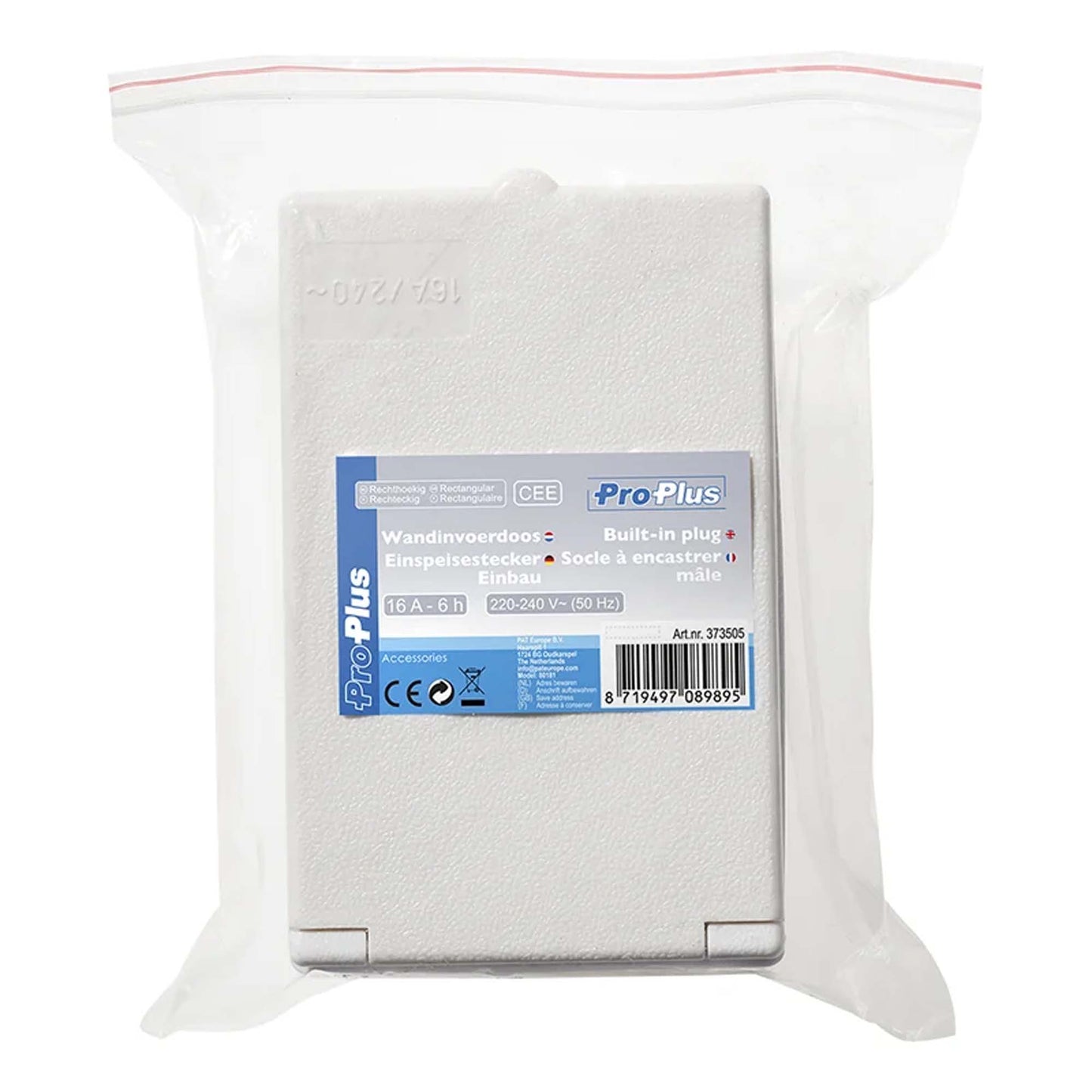 CEE-Einspeisestecker Einbau rechteckig