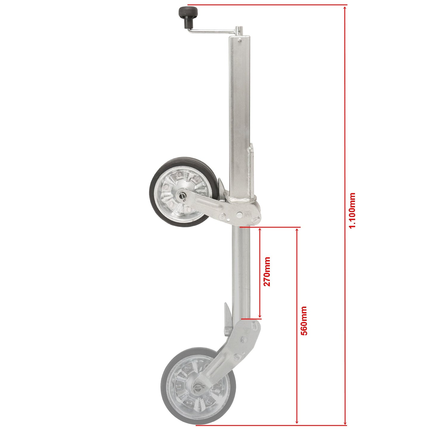 Automatik - Stützrad 60mm Vierkant, 6 - Loch, 500kg Stützlast - TMN - shop.de