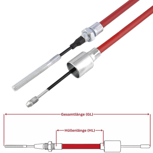 Bremsseil passend für AL - KO - Radbremse mit 26mm Glocke u. M8 Gewinde Longlife (Länge wählbar) - TMN - shop.de