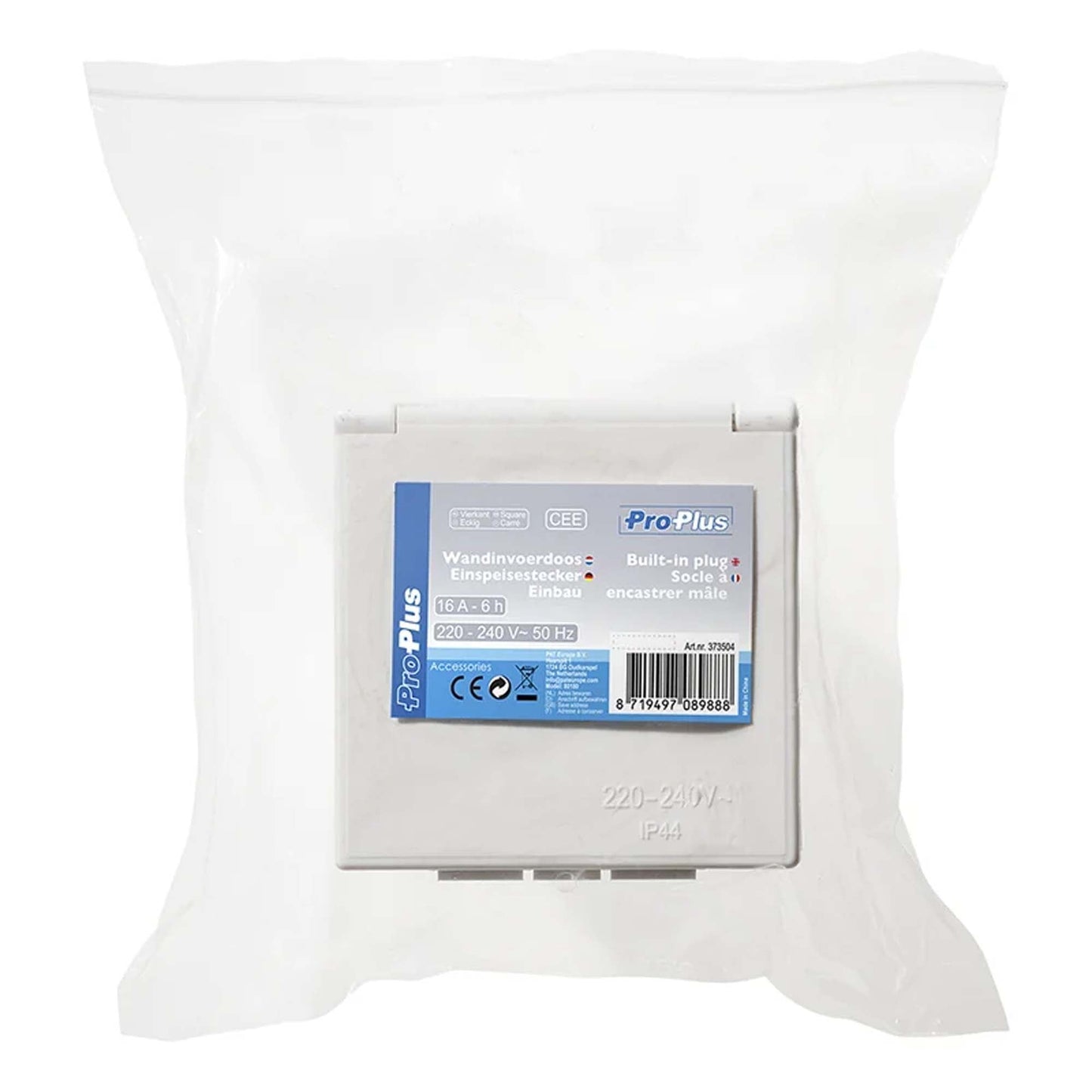 CEE - Einspeisestecker Einbau eckig weiss - TMN - shop.de