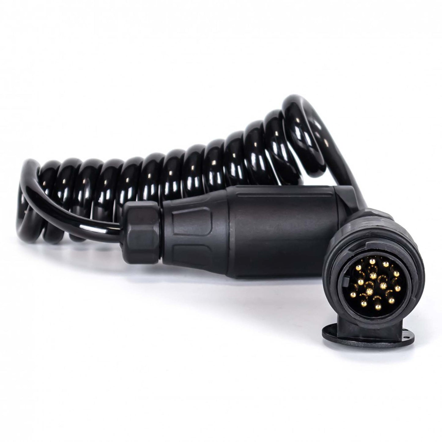 13-poliges Spiralkabel Verlängerungskabel 13-Adern 1,5M 1x Stecker / 1x Steckdose