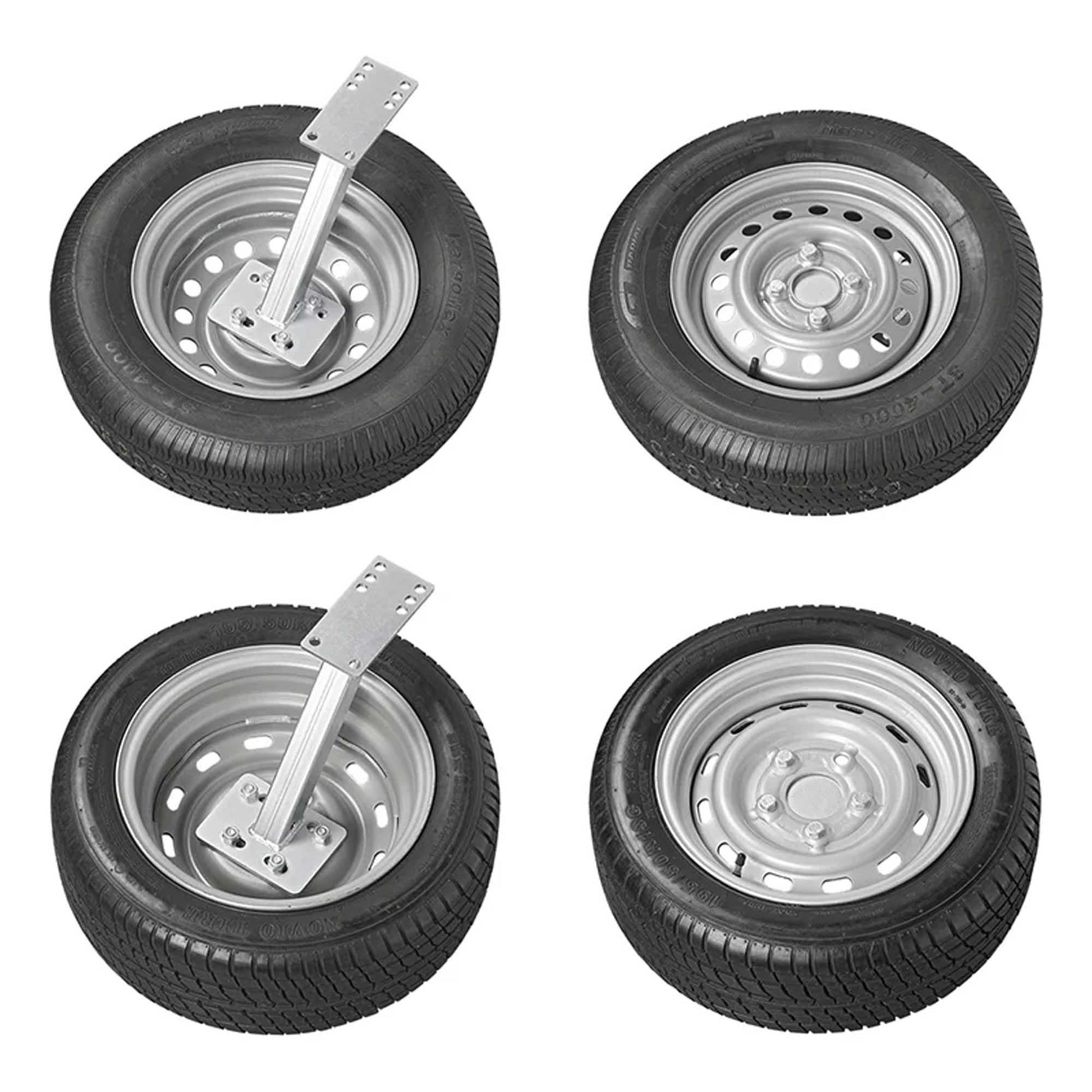 Ersatzradhalter für PKW Anhänger mit U - Bügeln und Schraubsatz | 4 / 5 Loch Felgen - TMN - shop.de