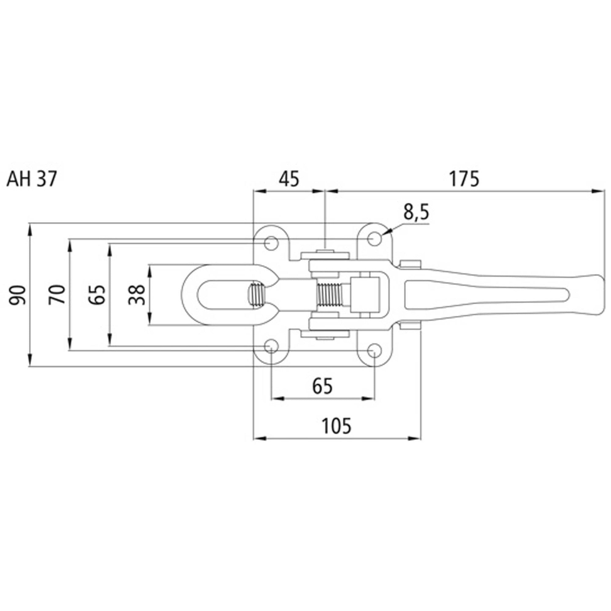Exzenterverschluss 6043 verstellbar, Stahl verzinkt, zum Anschrauben - TMN - shop.de
