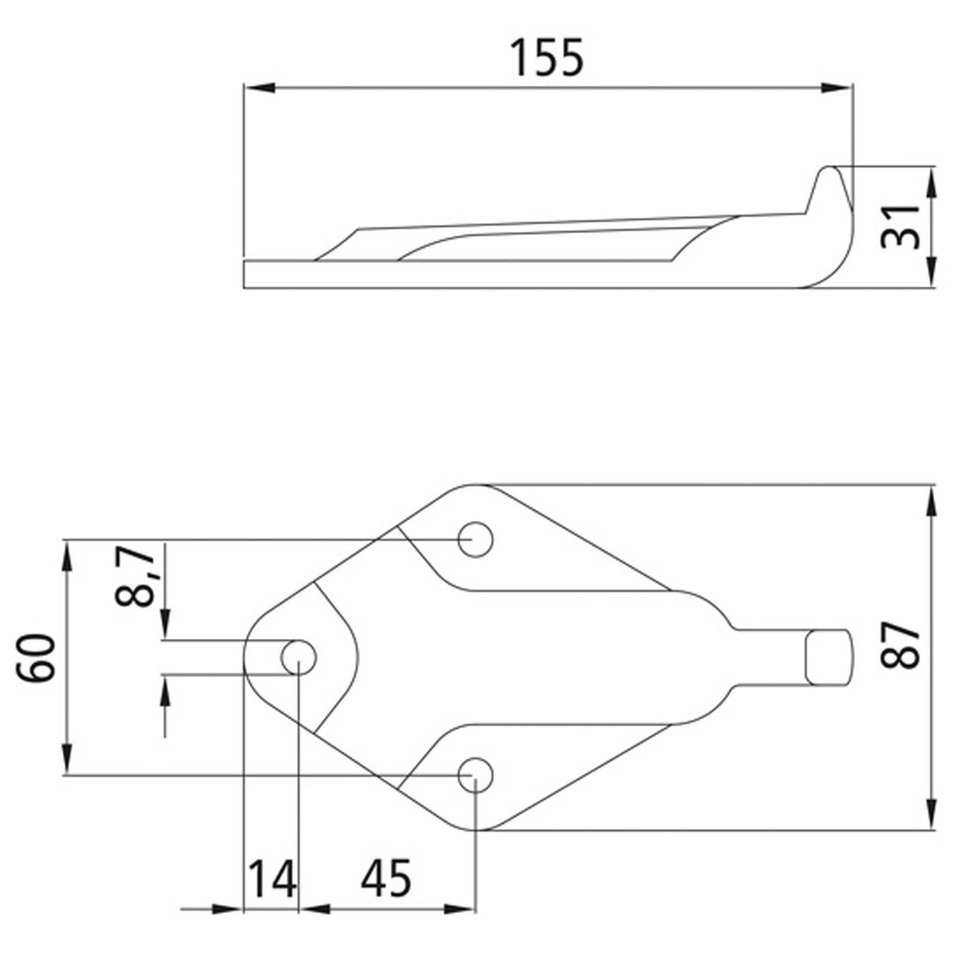 Gegenhalter 6044 für Exzenterverschluss 6043 verstellbar, Stahl verzinkt, zum Anschrauben - TMN - shop.de