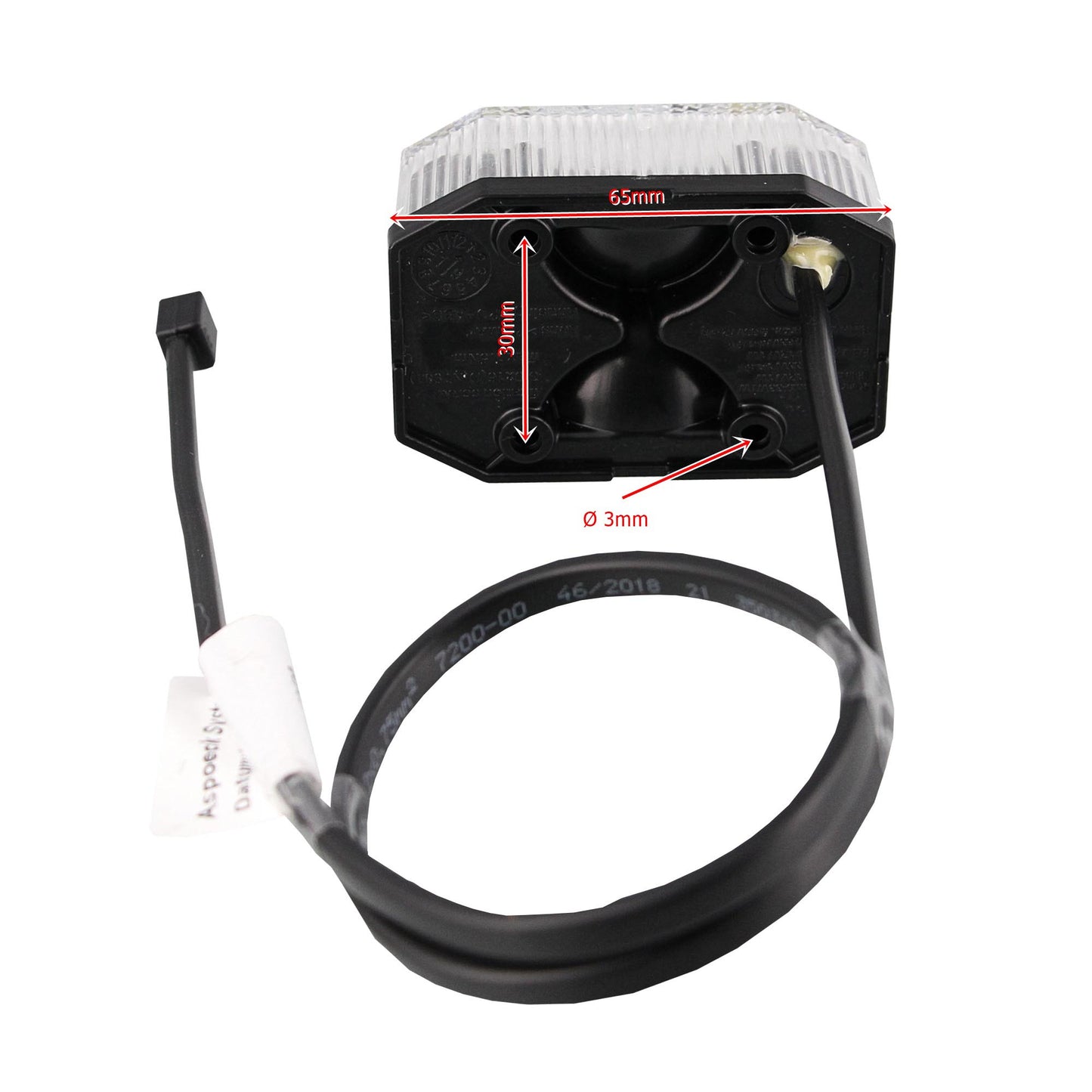 Flexipoint LED position light 500mm DC cable