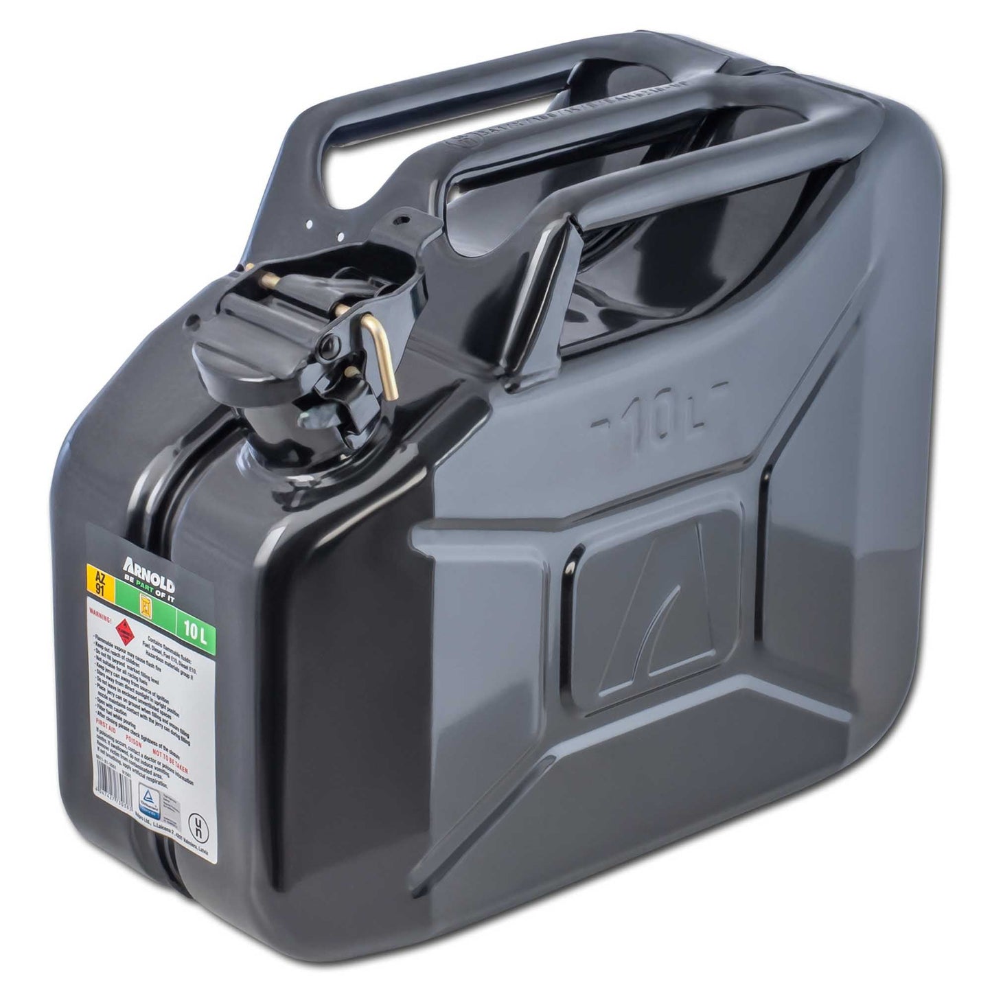 Kraftstoffkanister 10 Liter Schwarz Metall Reservekanister - TMN - shop.de