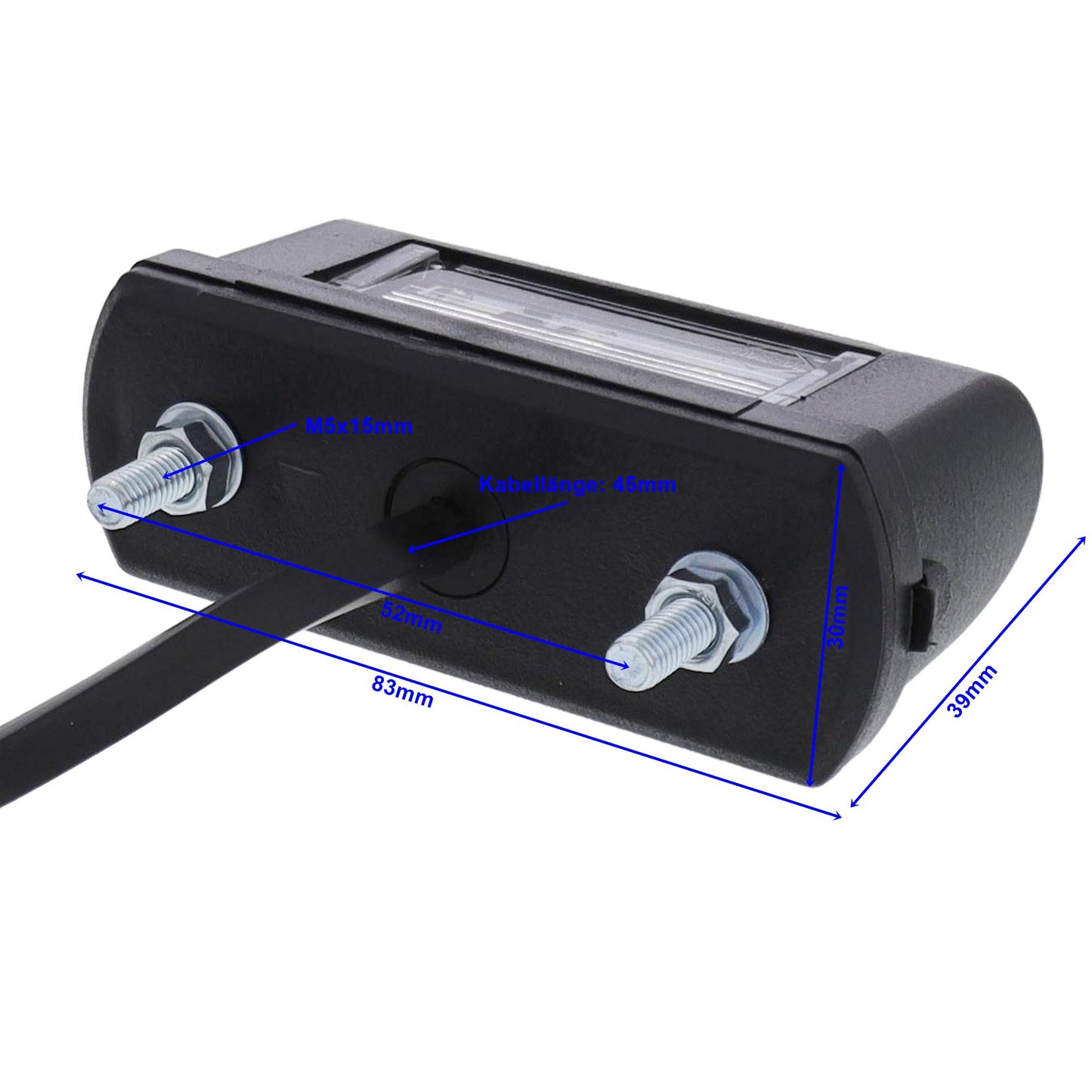 LED Kennzeichenleuchte klein 12-24 Volt / 0,5Watt