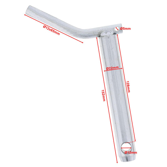 Unterlenkerbolzen mit Hangriff Kat.1 Ø22mm L. 152mm