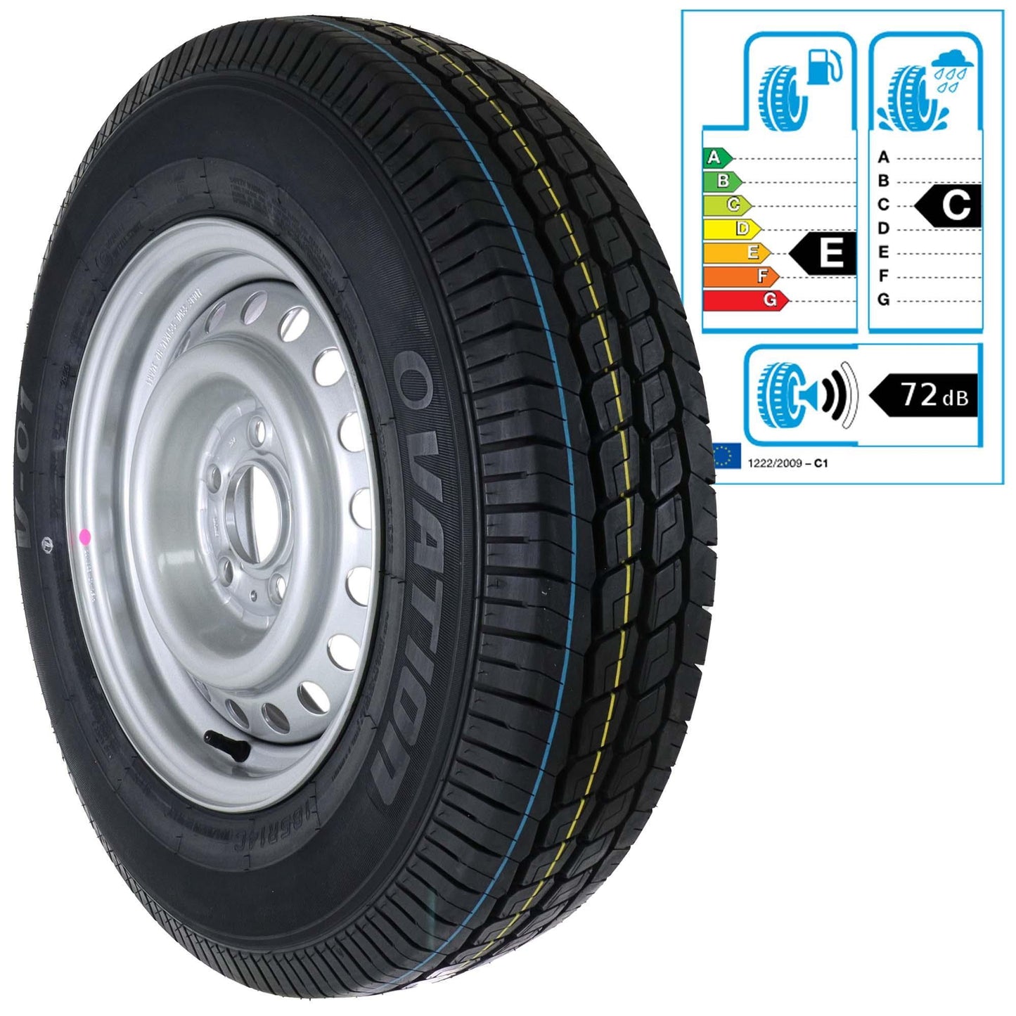 Komplettrad 185R14C 104/102N M+S auf 5,5Jx14H2 Felge 5x112 ET30