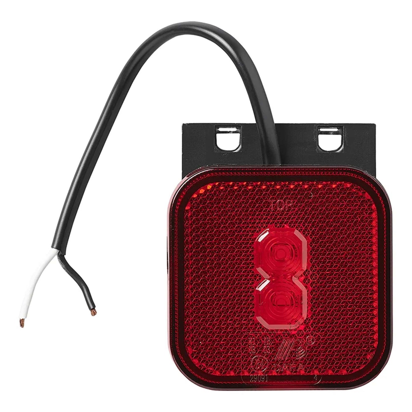 Positionsleuchte 12 - 24V Rot 65 x 65 mm LED mit Halter - TMN - shop.de