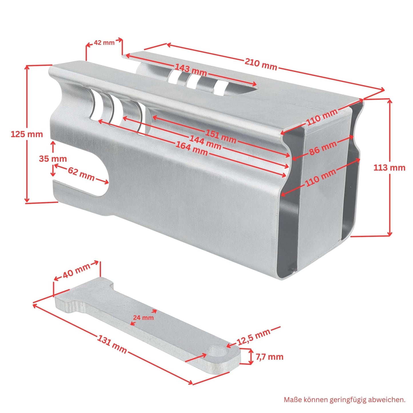 Premium Diebstahlsicherung für Anhänger mit Schloss Safety Box - TMN - shop.de