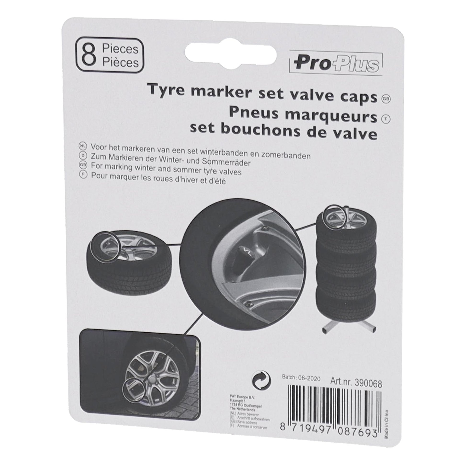 Rad - Markierungsset Ventilkappen 8 - teilig - TMN - shop.de