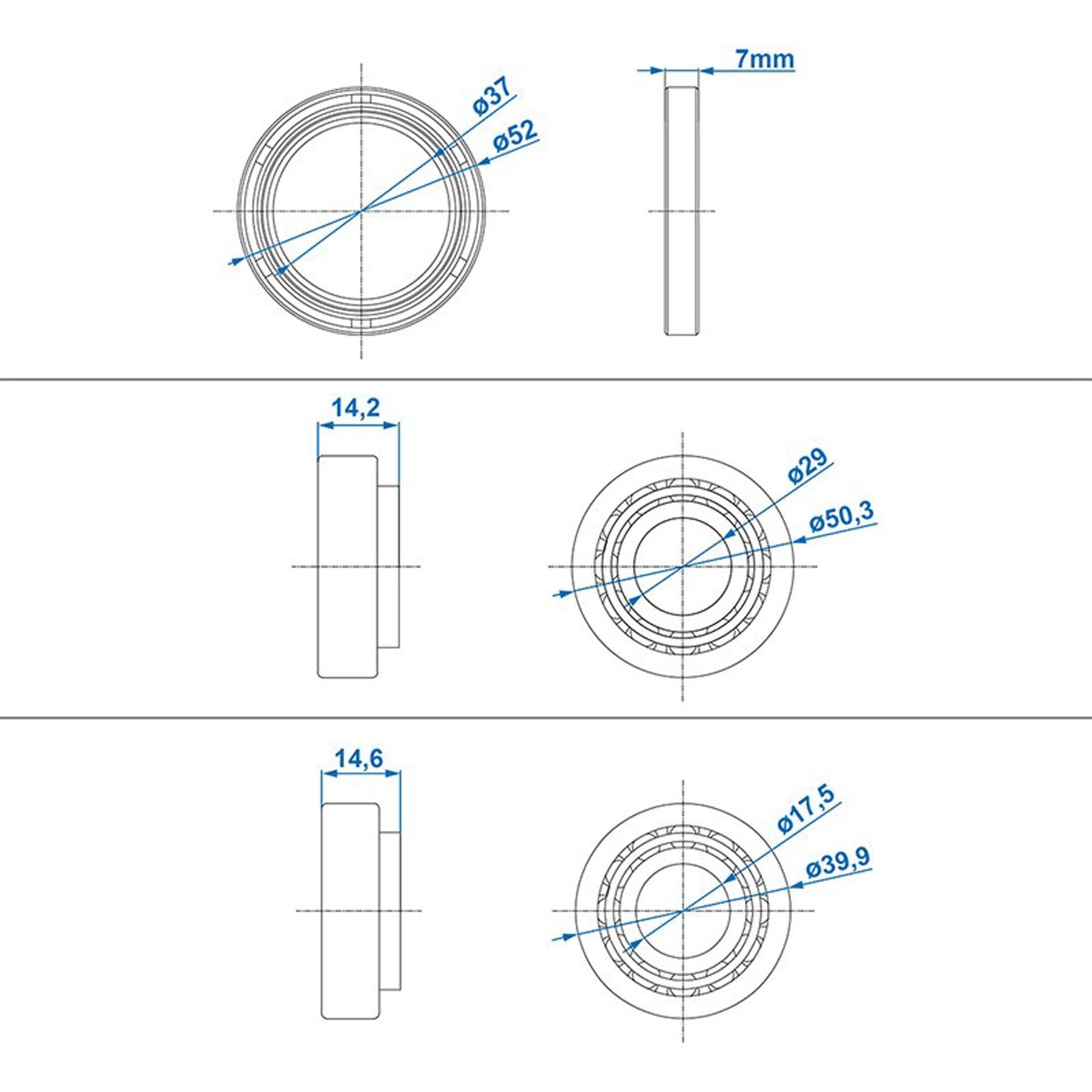 Radlagersatz passend für AL - KO Radbremse 1636 / 1637 - TMN - shop.de