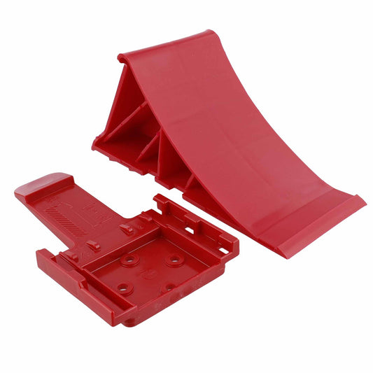 Unterlegkeil Bremskeil Rot mit Klipp-Halter