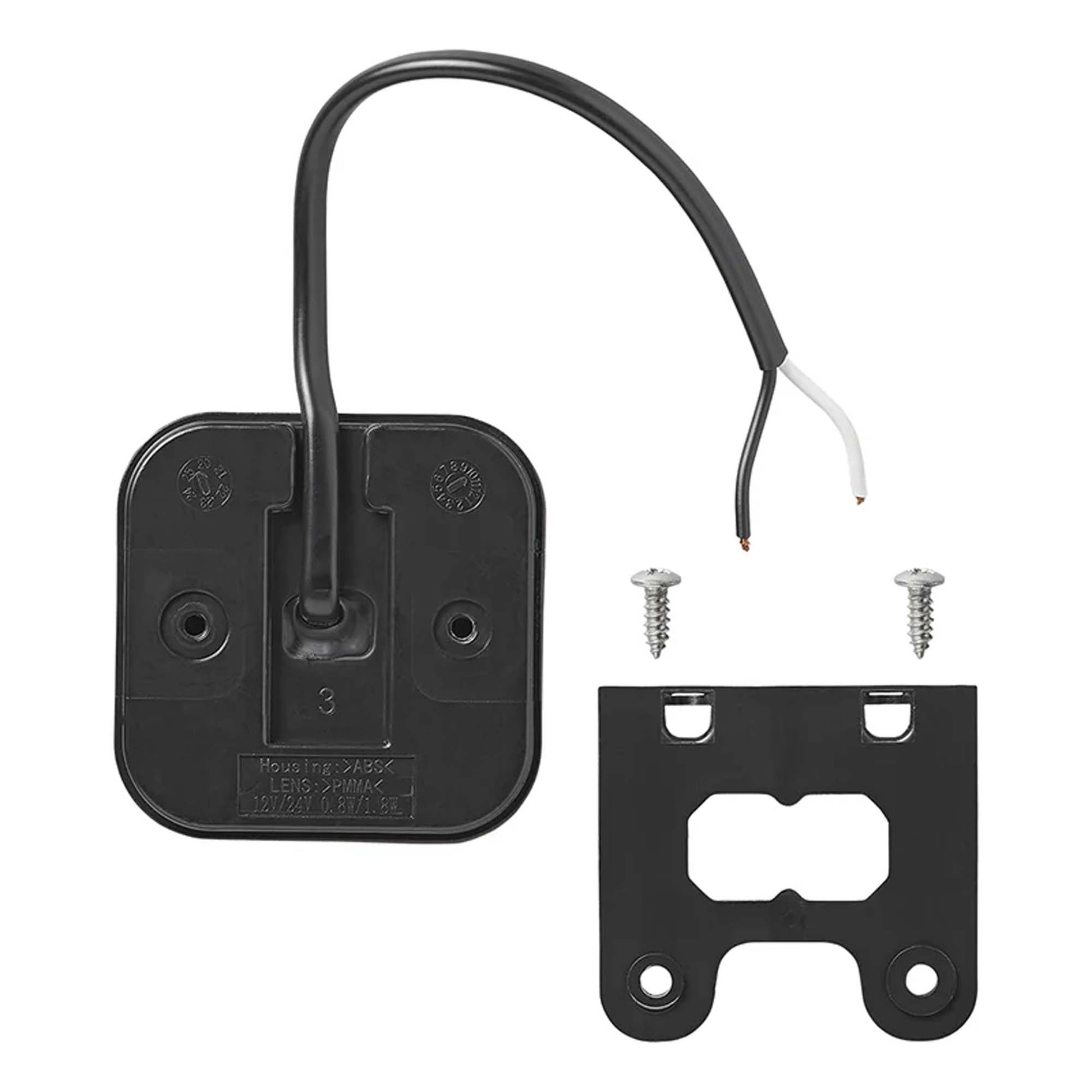 Seitenmarkierungsleuchte 12 - 24V Gelb 65 x 65 mm LED mit Halter - TMN - shop.de