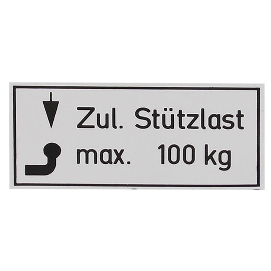 Stützlast - Aufkleber max. 100kg 65x30mm - TMN - shop.de