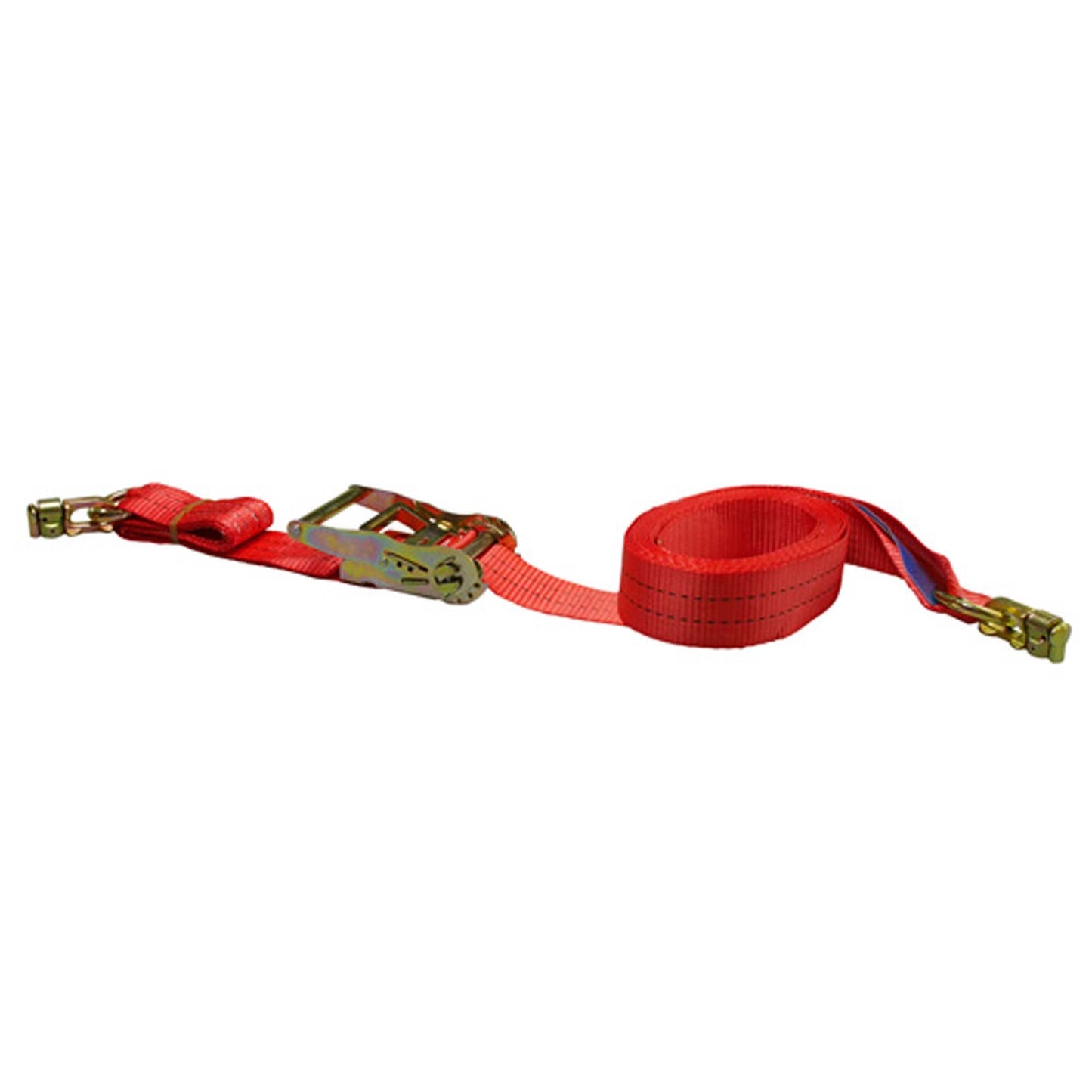Suer S - Line Zurrgurt 2015, 3 m, Festende 0,3 m, Losende 2,7 m, zweiteilig, mit Druckratsche R50B1 und Doppel - Airline - Fitting 571, Gewebe 50 mm, rot, LC 1000 daN im geraden Zug/2000 daN in der Umreifung, STF 150 daN, Dehnung < 5 %“ - TMN - shop.de