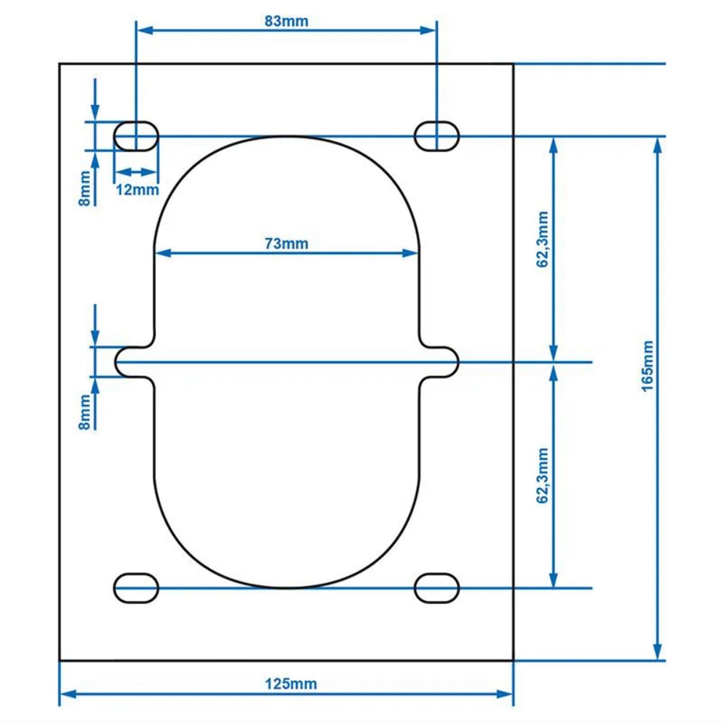 SPP lashing trough double + counter plate 146x106mm