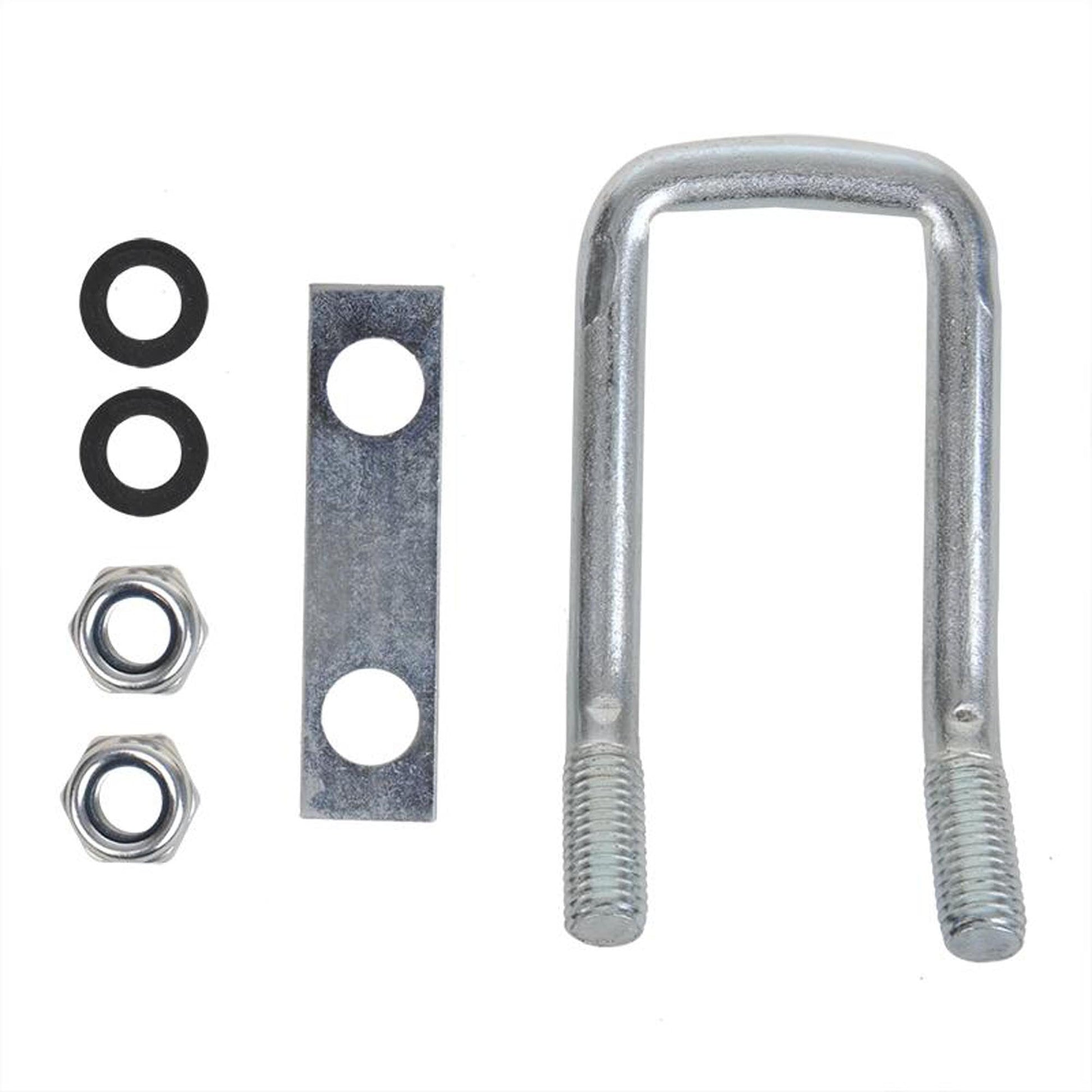 U - Bügel "lange Ausführung" 150° abgewinkelt mit Platte und Muttern 800daN - TMN - shop.de