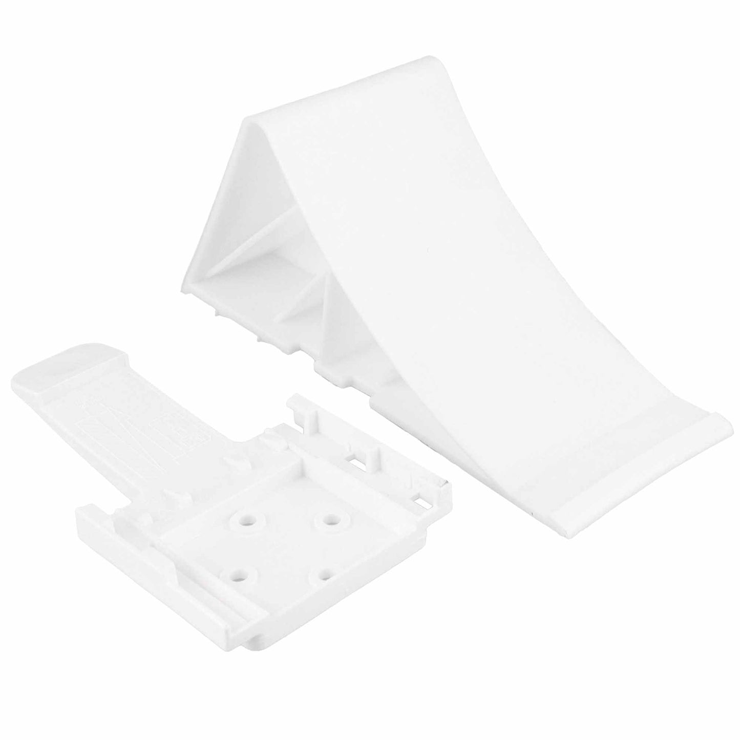 Unterlegkeil Bremskeil Weiss mit Klipp-Halter