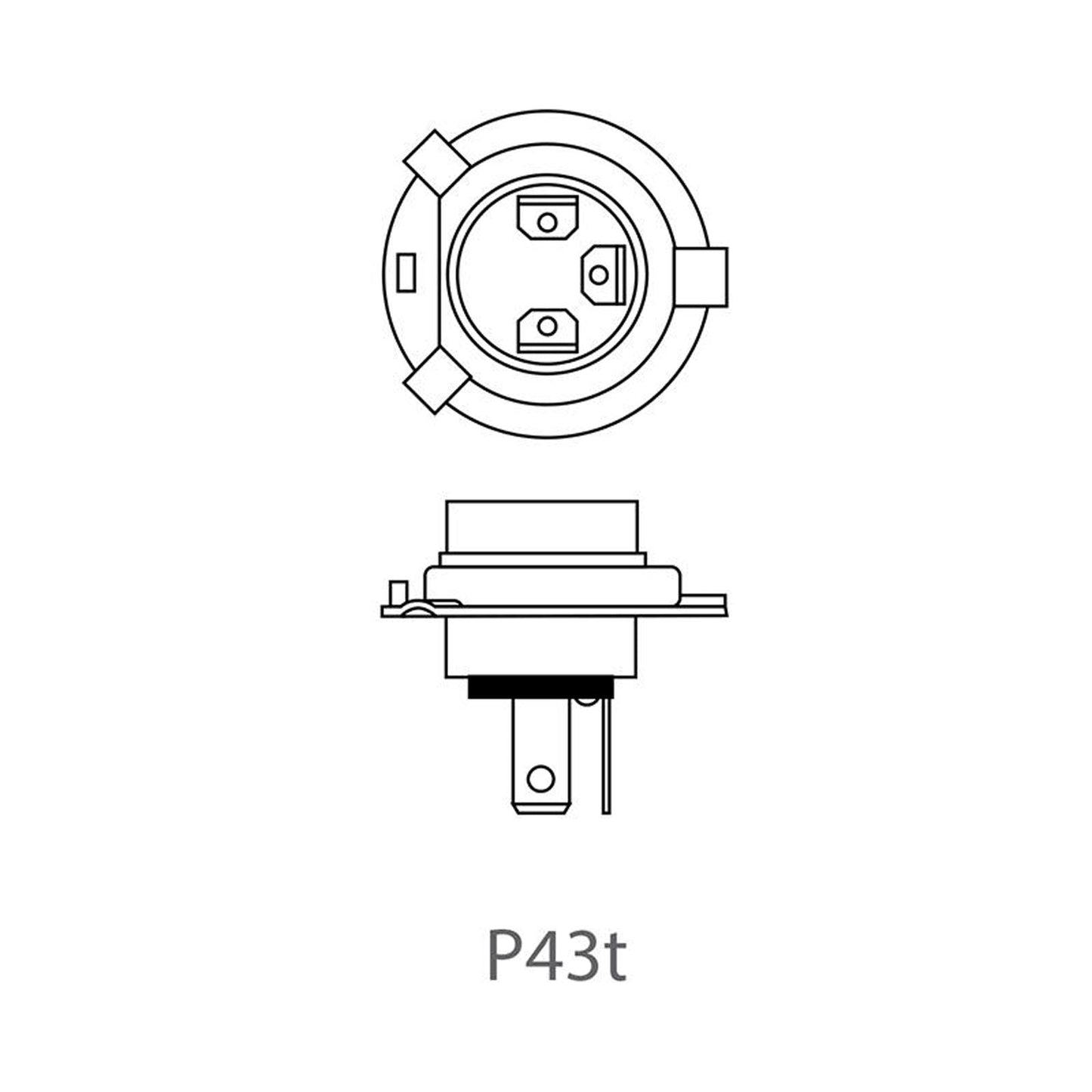 10x Autolampe 12V 60/55W P43t H4 im Karton - TMN-shop.de