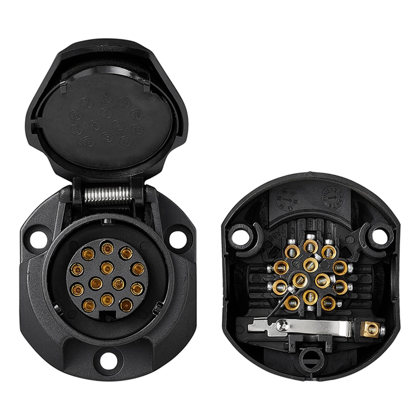 13-polige Anhänger-Steckdose Kunststoff 12V + Dichtung - TMN-shop.de