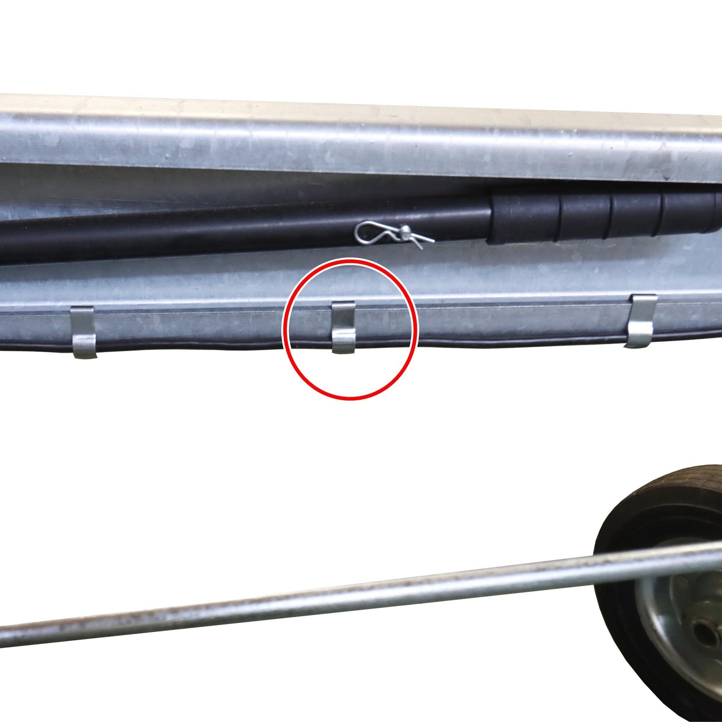 Anhänger Chassisklemmen Kabelklemmen Ø6mm / 28x12mm Federstahl - TMN-shop.de