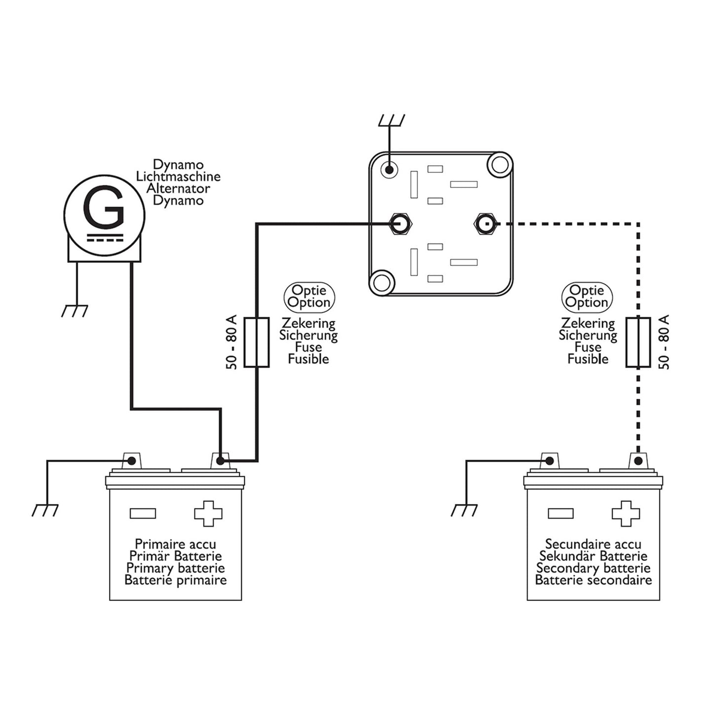 BSR Batterie Trennrelais 12V 140 Ampere + 2 Ringösen 10mm² M6 - TMN-shop.de