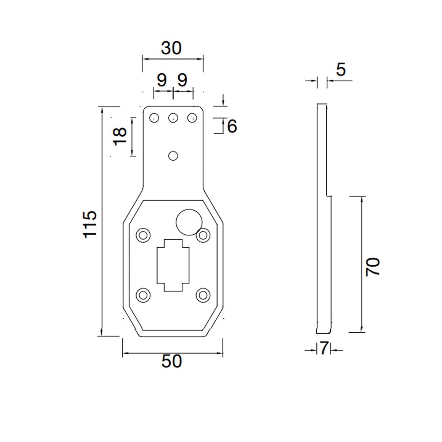 Flexipoint Gummihalter gerade 115mm - TMN-shop.de