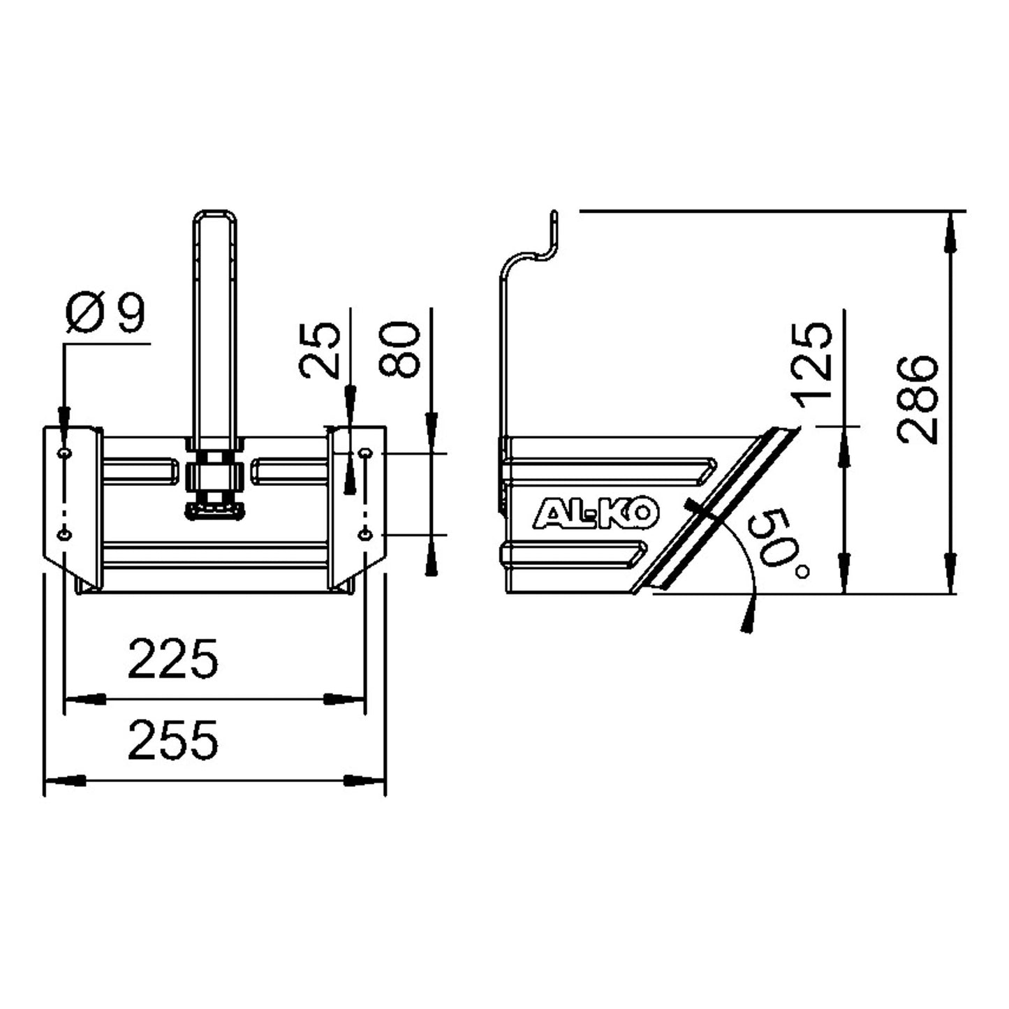 Halter für Unterlegkeil verzinkt UK53 - TMN-shop.de