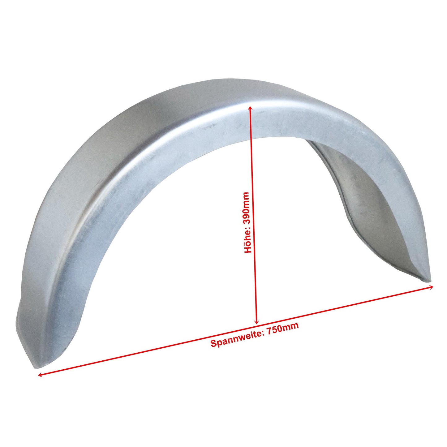 Kotflügel Stahlblech B240 x S750 x H390 verzinkt - TMN-shop.de