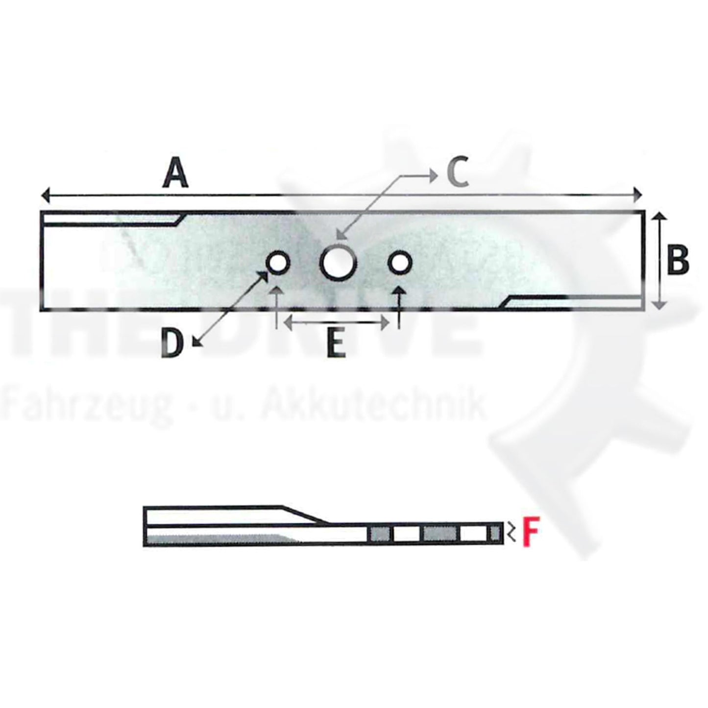 Mähmesser passend für HONDA 530mm 72511-VA2-505 - TMN-shop.de