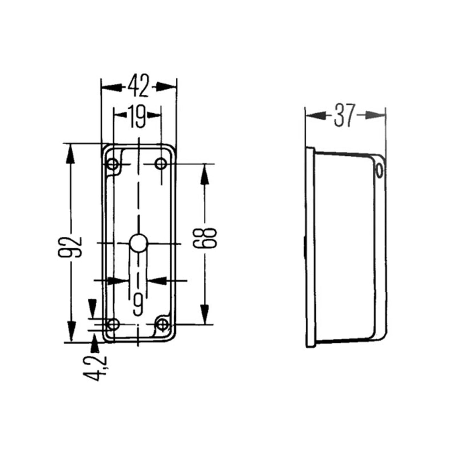 Radex 925 Umrissleuchte Begrenzungsleuchte Rot/weiß - TMN-shop.de